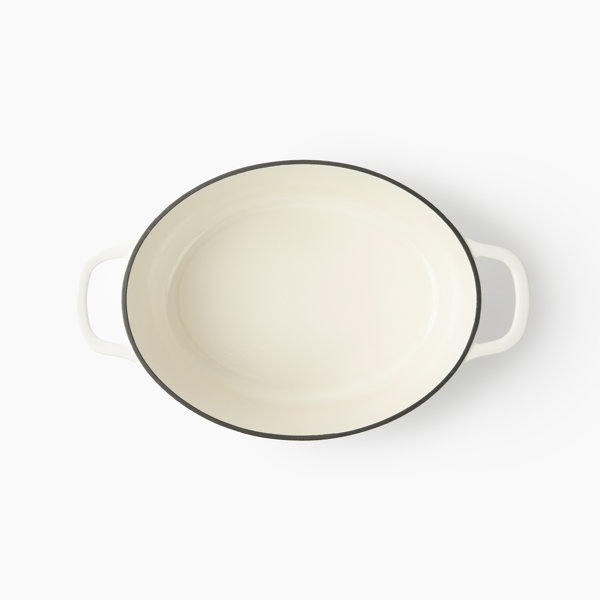 Larder & Vine 8 Quarts qt. Enameled Cast Iron Oval Dutch Oven Wayfair